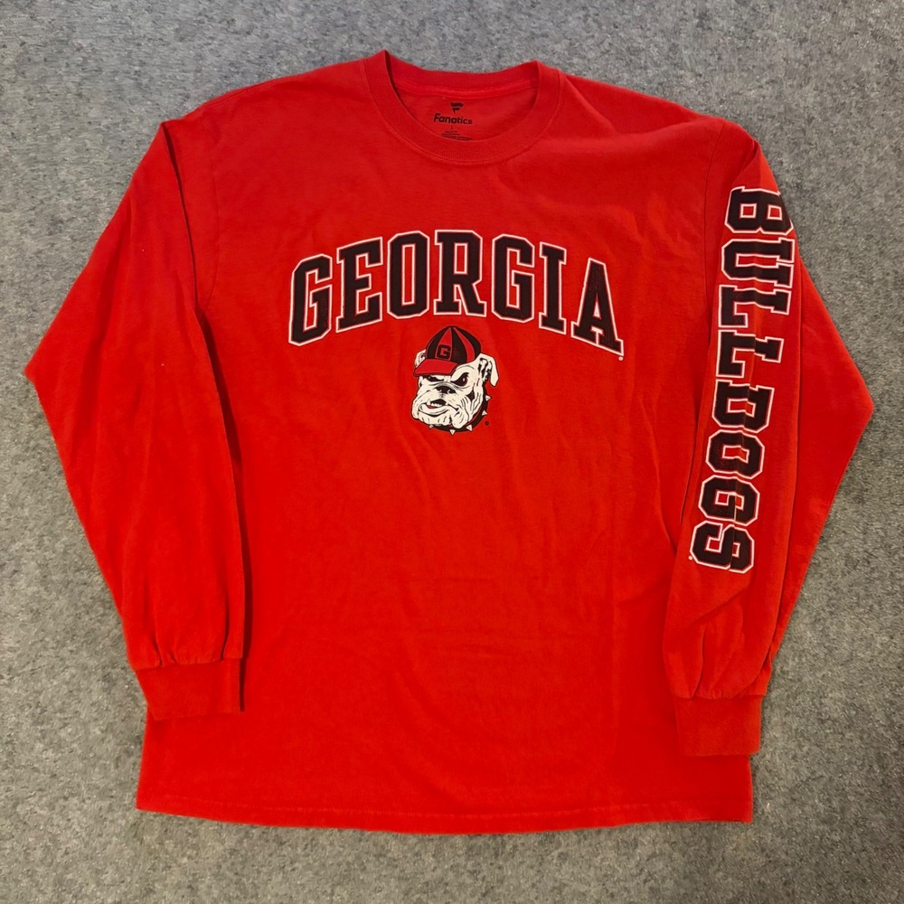 Fanatics Georgia Bulldogs Mens Large Long Sleeve‎ Sports College Graphic NCAA